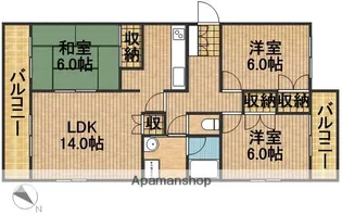 フィオーレ佐鳴台【2階】の間取り