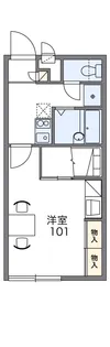 レオパレス川井【105号室】の間取り