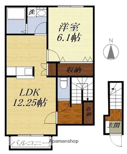 エムズコート春岡【205号室】の間取り