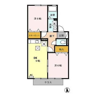 VILLA LOUNIE【1階】の間取り