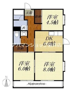 アクスレイマンションB【1階】の間取り