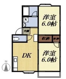 ハッピーリブ【201号室】の間取り