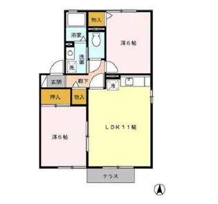 エスペランサ・藤【1階】の間取り