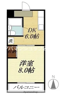 マンションサニーサイド【3階】の間取り