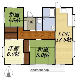 静岡県袋井市方丈3丁目【一戸建】の間取り