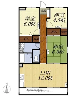 陽香マンション【4階】の間取り