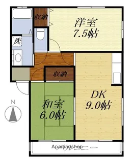 サンフローラ袋井【1階】の間取り