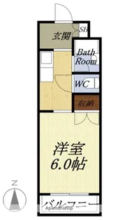 プチベール【102号室】の間取り