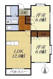 パストラル・S【105号室】の間取り