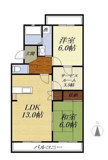 マンション東亜【1階】の間取り