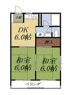 コーポ浅名(浅名)【2階】の間取り