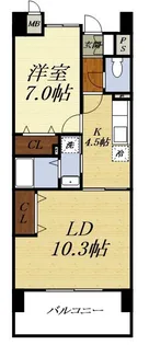 ラフォンテーヌ【6階】の間取り