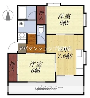 コーポフォーリーフA【2階】の間取り