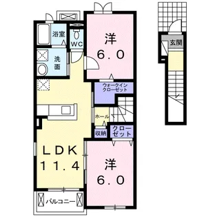 アンジュ【2階】の間取り