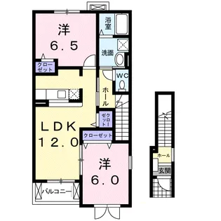 ユージェルメ【2階】の間取り