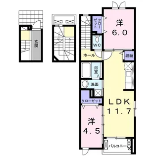 コラール【3階】の間取り
