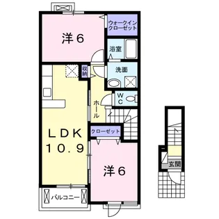 デュランタ小松【2階】の間取り