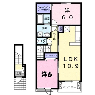 デュランタ小松【2階】の間取り