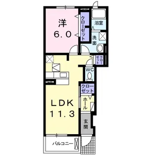 ヴィラ・カネトヨ Ⅱ【1階】の間取り