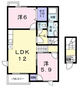 ベリエシティ Ⅰ【2階】の間取り