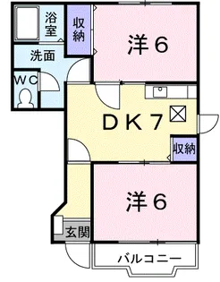 クレメントB【1階】の間取り