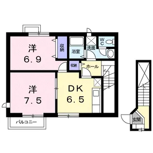 LITTLE KOHOKU【2階】の間取り