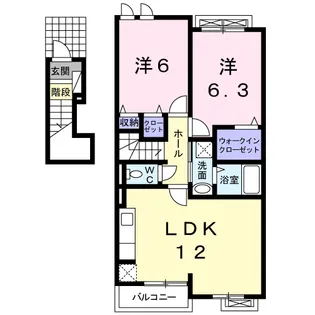 ヒーリング ハート【2階】の間取り