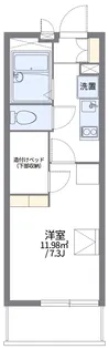 レオパレスLフェリース掛川【202号室】の間取り