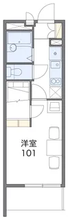 レオパレストルネード豊岡【301号室】の間取り