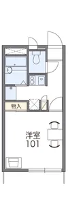 レオパレス花水木【202号室】の間取り