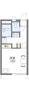 レオパレスプレミール【102号室】の間取り