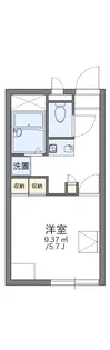 レオパレスハーヴェスト【206号室】の間取り