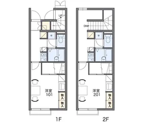 レオパレス川沿【201号室】の間取り