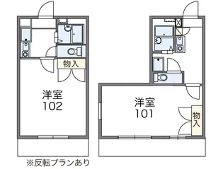レオパレスベルマリー【204号室】の間取り