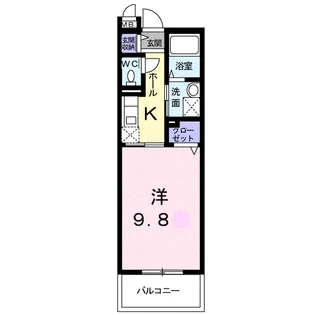 フェアリーヒルズ ヒビキ【1階】の間取り