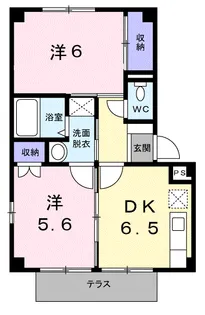 ビラ・プレーヌソレイユ【1階】の間取り