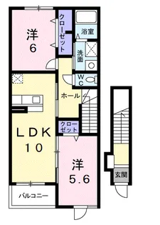 グランブルー Ⅱ【2階】の間取り