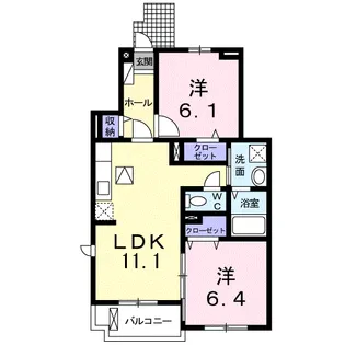 レグルス【1階】の間取り