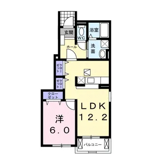 ブロード・センB【1階】の間取り