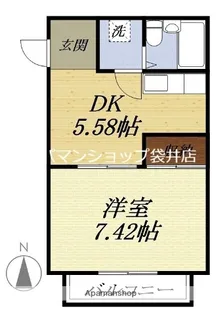 パールハウス【203号室】の間取り