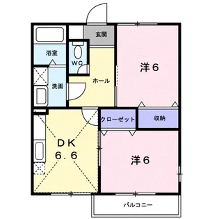 スカーレット【2階】の間取り