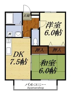 グランドゥール【102号室】の間取り
