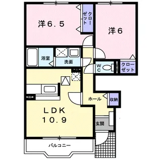 メゾン カンパーニュ【1階】の間取り