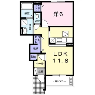ヒルズハウス【1階】の間取り