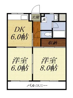 ロッククラウドマンション【3階】の間取り