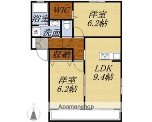 コートラデュレB【1階】の間取り
