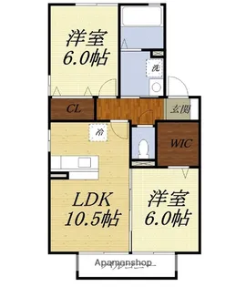 ソレアードB【2階】の間取り