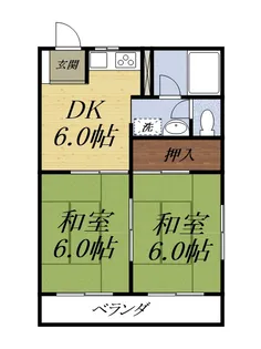 コーポ浅名【2階】の間取り