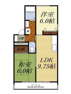 トルナーレ内野【101号室】の間取り
