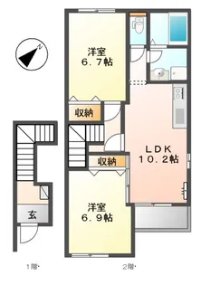 スターテラス三方原【2階】の間取り